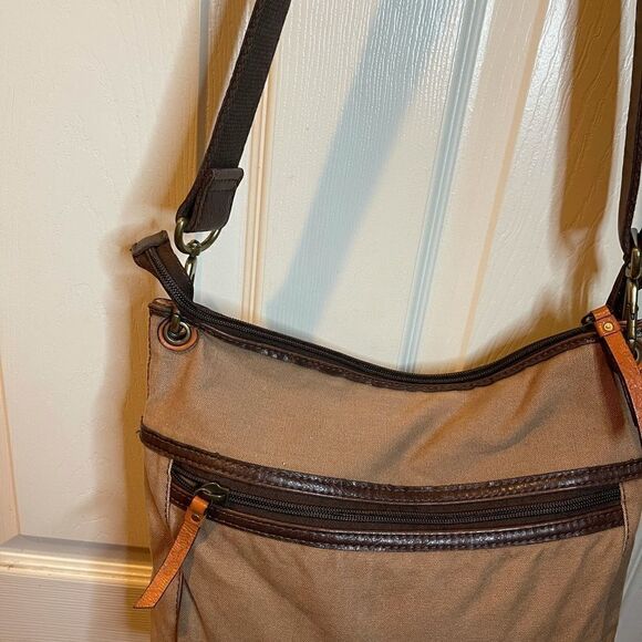 Fossil long live vintage 1954 Butterfly  beige canvas crossbody bag - Picture 5 of 14